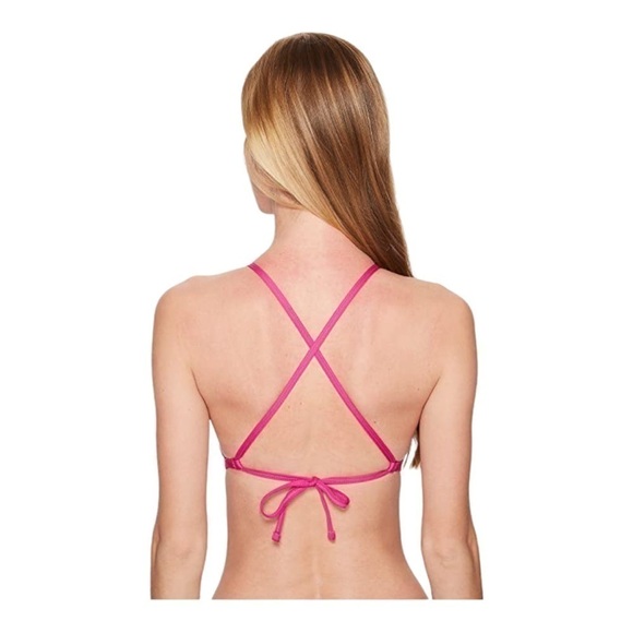 nike Adjustable High-Neck Top (Fuchsia Blast) Women's Swimwear, Multi - Picture 3 of 13